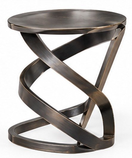 Fluted Hourglass Side Table